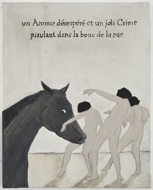 Artwork Title: The desperate love. And a pretty crime howling in the mud