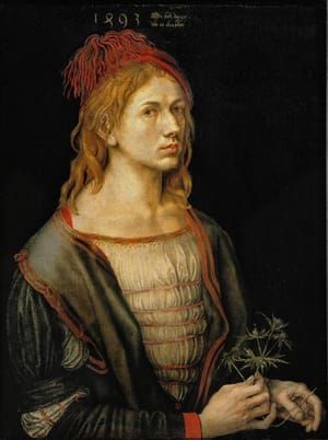 Artwork Title: Self Portrait of the Artist Holding a Thistle