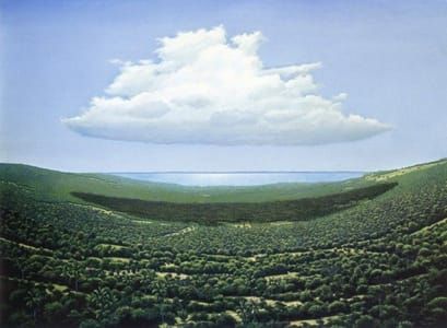 Artwork Title: Paisaje con nube baja -