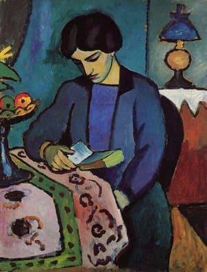 Artwork Title: Blue Girl Reading