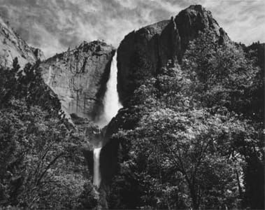 Artwork Title: Yosemite Falls and Yosemite Point, 1932 Gelatin silver print, printeds. 10 3/4 x 13 1/2 in. (27.3 x 