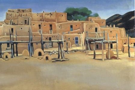 Artwork Title: Taos Pueblo