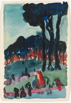 Artwork Title: The Park at Night