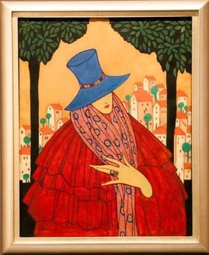Artwork Title: Woman with Blue Hat