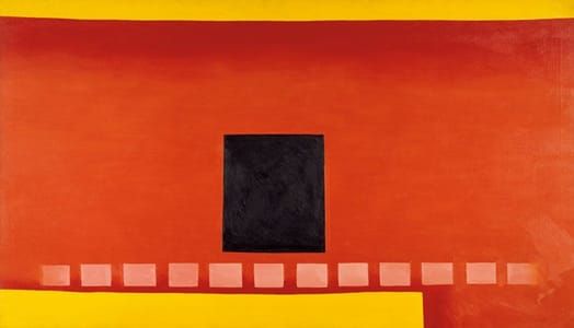 Artwork Title: Black Door with Red
