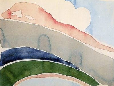 Artwork Title: Pink and Green Mountains, No. II