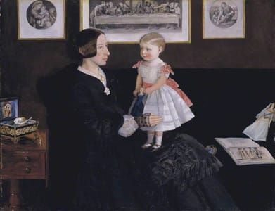 Artwork Title: Mrs. James Wyatt Jr. and her Daughter Sarah