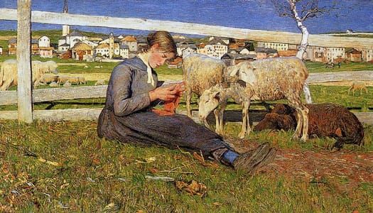 Artwork Title: Girl Knitting