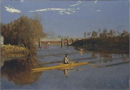 Artwork Title: Max Schmitt in a Single Scull