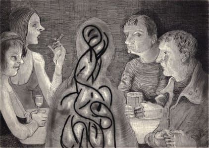 Artwork Title: Drinks with Possible Spirit Type Entity