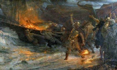 Artwork Title: The Funeral of a Viking