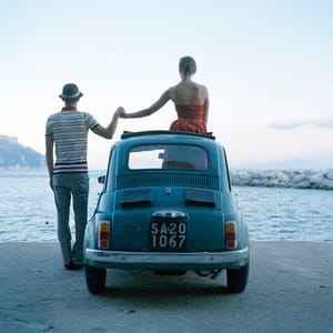 Artwork Title: Saori & Mossimo Holding Hands, Amalfi, Italy