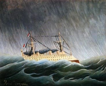 Artwork Title: Bateau dans une tempete