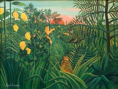 Artwork Title: Three apes In the Orange Grove