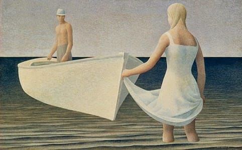 Artwork Title: Woman, Man and Boat