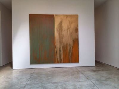 Artwork Title: Green, Orange And Mica