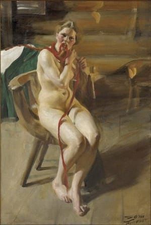 Artwork Title: Woman Arranging Her Hair