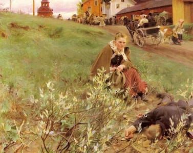 Artwork Title: Mora Marknad (the Mora Fair)