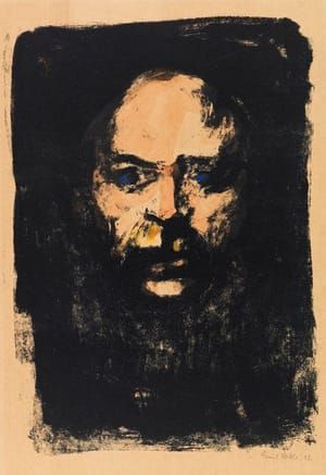Artwork Title: Männerkopf (Selbstbildnis) (Man's Head (Self Portrait))