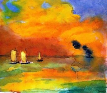 Artwork Title: Sea and light clouds