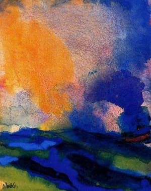 Artwork Title: Blue-green Sea with Steamer