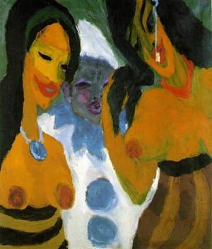 Artwork Title: Women And A Pierrot