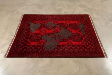 Artwork Title: Afghan (black and red)