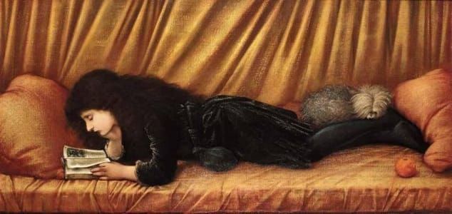 Artwork Title: Portrait of Katie Lewis Reading a Book