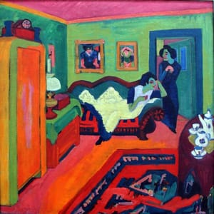 Artwork Title: Interieur mit Zwei Maedchen