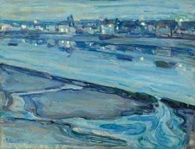 Artwork Title: Étaples and the Canche River at Dusk, c