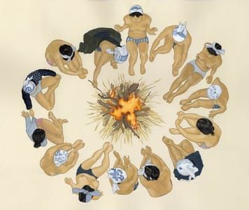 Artwork Title: Finding Warmth Together