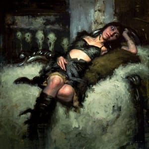 Artwork Title: Erika, Evening in Green