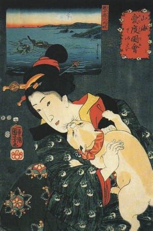 Artwork Title: Woman Holding a Cat