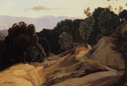 Artwork Title: Road through Wooded Mountains