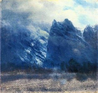 Artwork Title: Yosemite Valley, Twin Peaks
