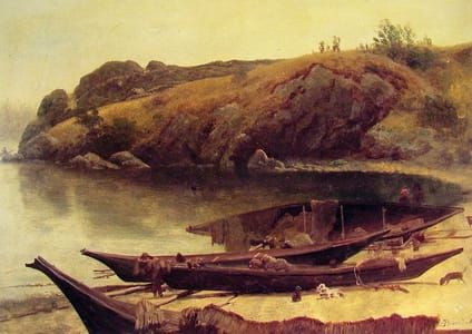 Artwork Title: Canoes