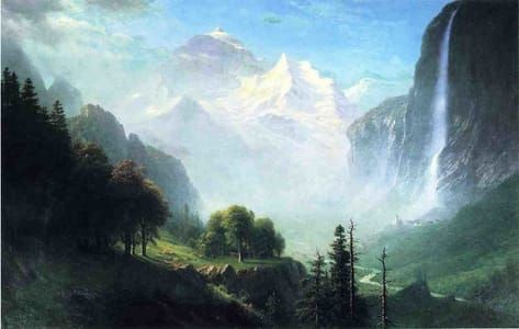 Artwork Title: Staubbach Falls Near Lauterbrunnen Switzerland
