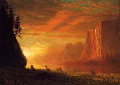 Artwork Title: Deer at Sunset