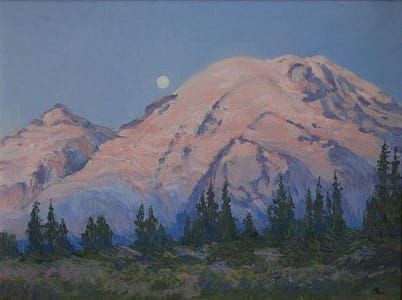 Artwork Title: Moon Set And Sunrise Glow