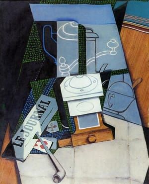 Artwork Title: Newspaper with Coffee Mill