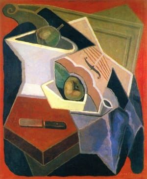 Artwork Title: Violin and Fruit Dish
