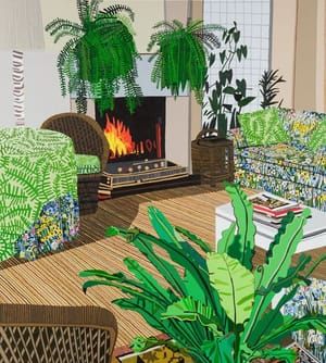 Artwork Title: Interior with Fireplace