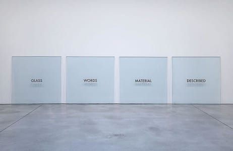 Artwork Title: Glass Words Material Described