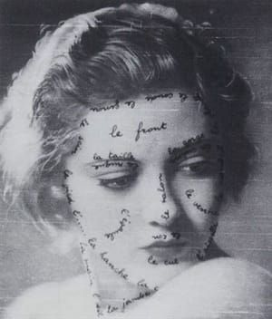 Artwork Title: Calligramme autographe sur photographie