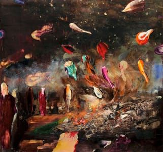 Artwork Title: Burning Books