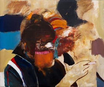Artwork Title: Self-Portrait with Horror Mask