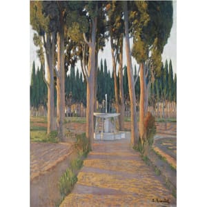 Artwork Title: Cipreses Dorados (Huerta Del Duque De Gor) (Golden Cypresses - The Orchard Of The Duke Of Gor)