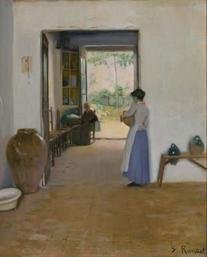 Artwork Title: Interior With Figures