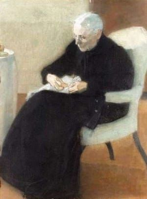 Artwork Title: At Home Mother Sewing