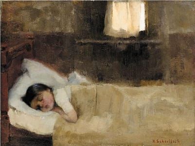 Artwork Title: Nukkuva Tyttö (Sovande Flicka / Sleeping